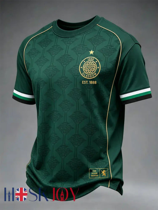 Men’s Scottish Celtic FC Print short sleeves t-shirt - Green / S