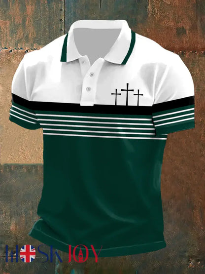 Men’s short sleeve polo shirt - Dark Green / S