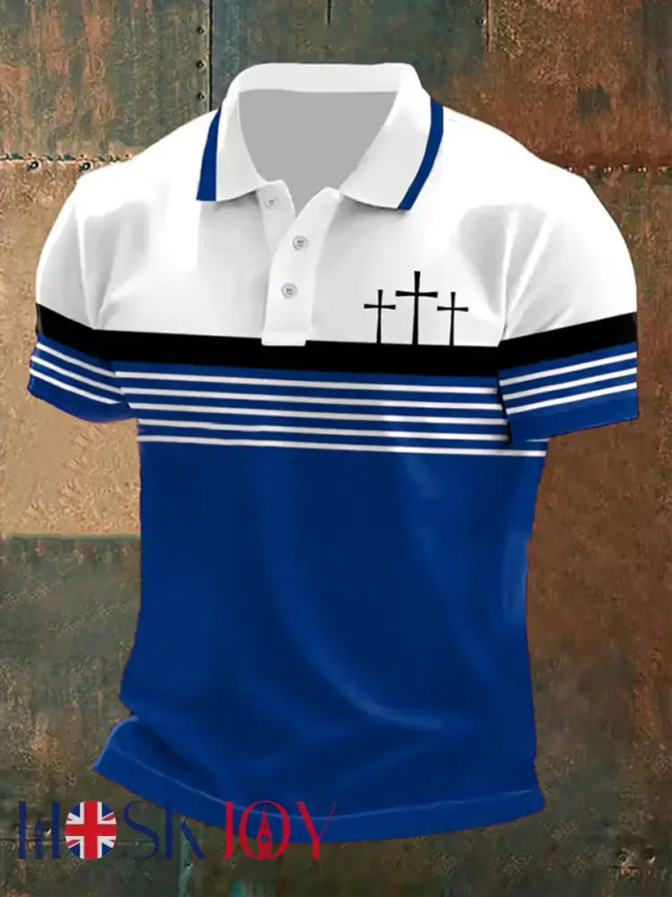 Men’s short sleeve polo shirt - Navy Blue / S