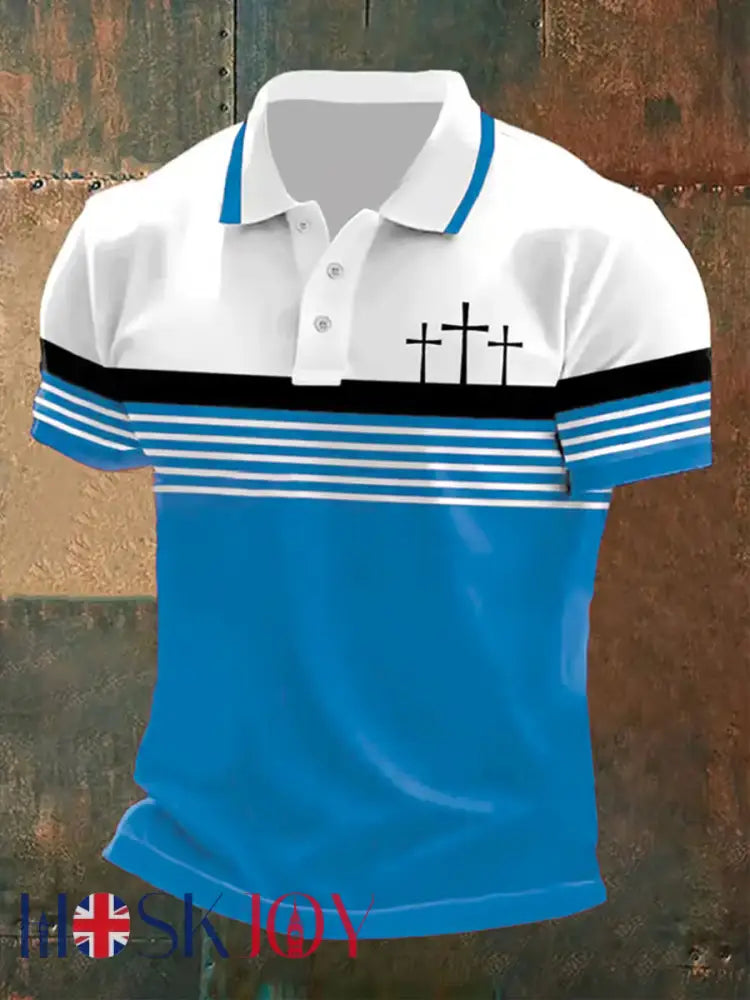 Men’s short sleeve polo shirt - Sky Blue / S