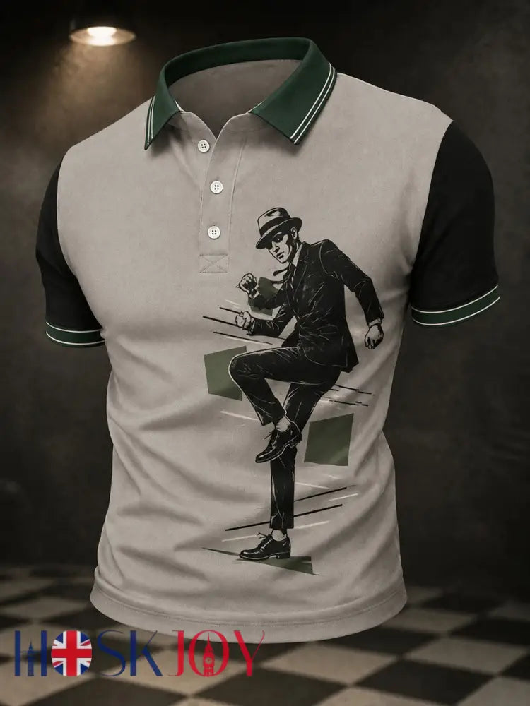 Men’s Ska Revival Style Printed Shirt - As picture / S