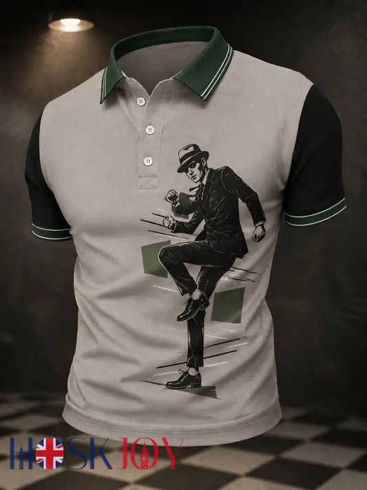 Men’s Ska Revival Style Printed Shirt - As picture / S