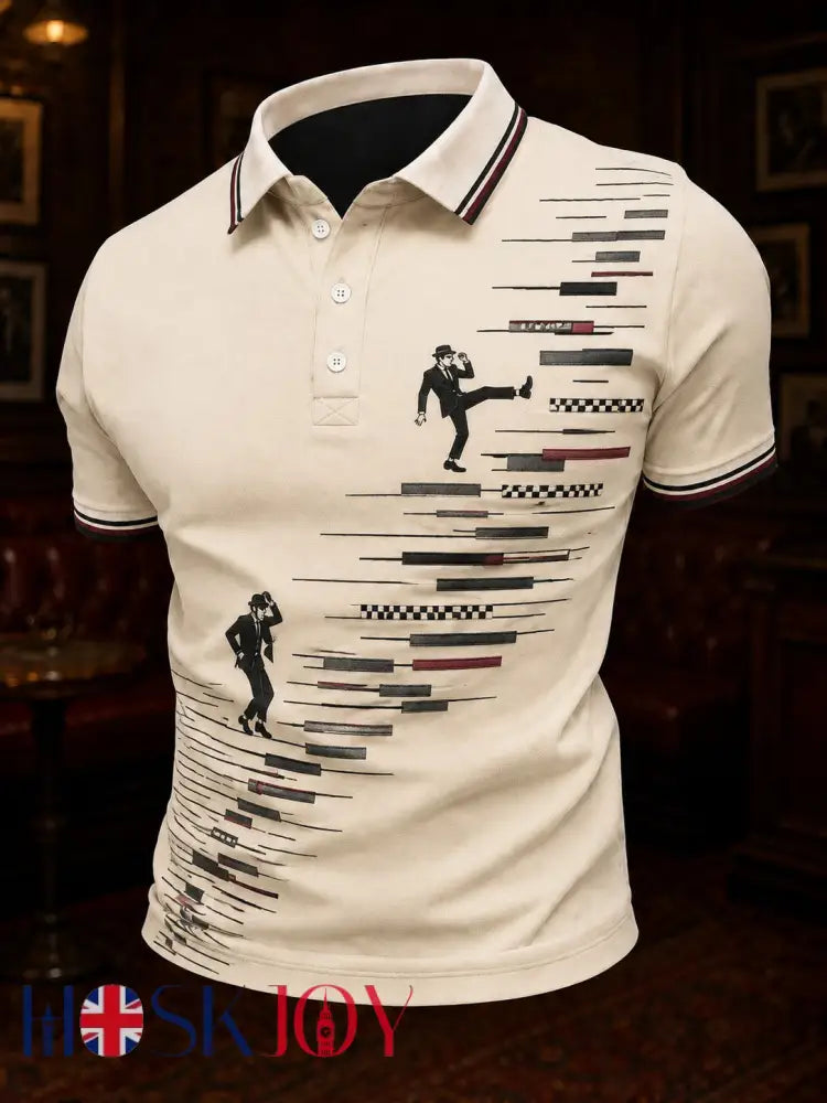Men’s Ska Revival Style Printed Shirt - As picture / S
