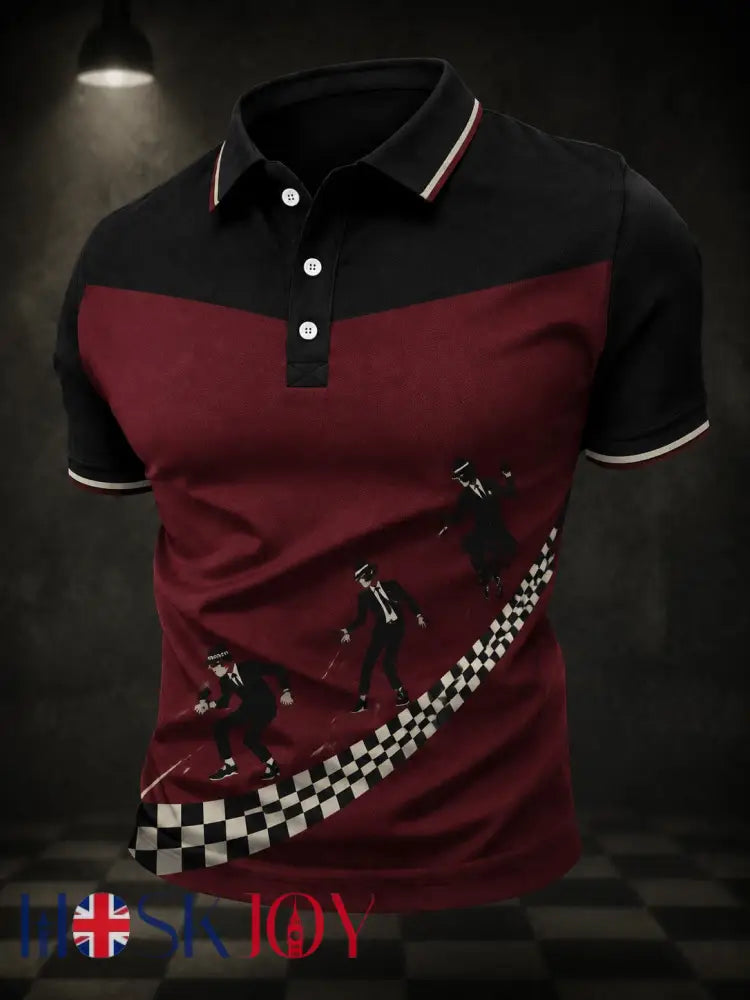Men’s Ska Revival Style Printed Shirt - As picture / S