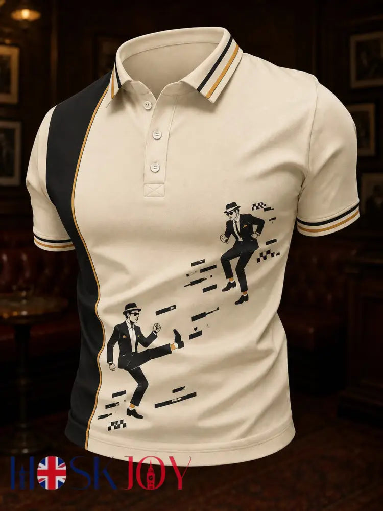 Men’s Ska Revival Style Printed Shirt - As picture / S
