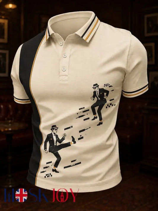 Men’s Ska Revival Style Printed Shirt - As picture / S