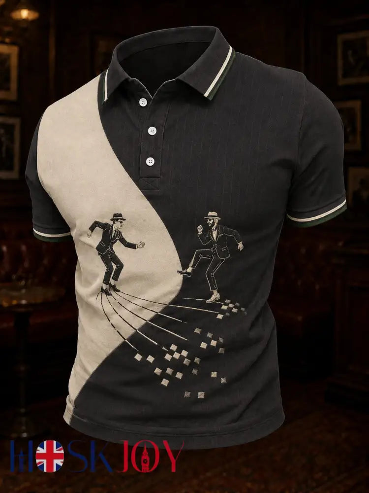 Men’s Ska Revival Style Printed Shirt - As picture / S