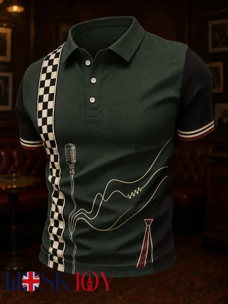 Men’s Ska Revival Style Printed Shirt - As picture / S