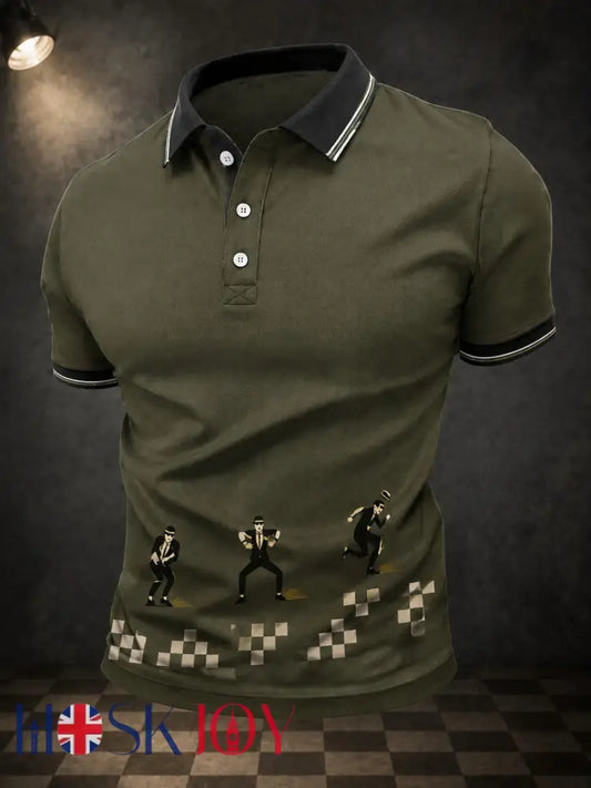 Men’s Ska Revival Style Printed Shirt - As picture / S