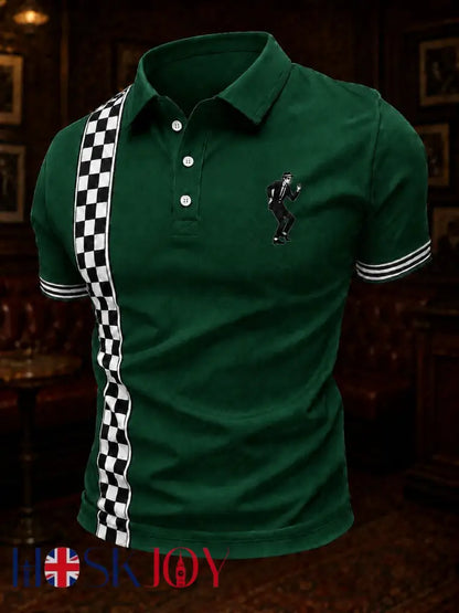 Men’s Ska Revival Style Printed Shirt - Green / S