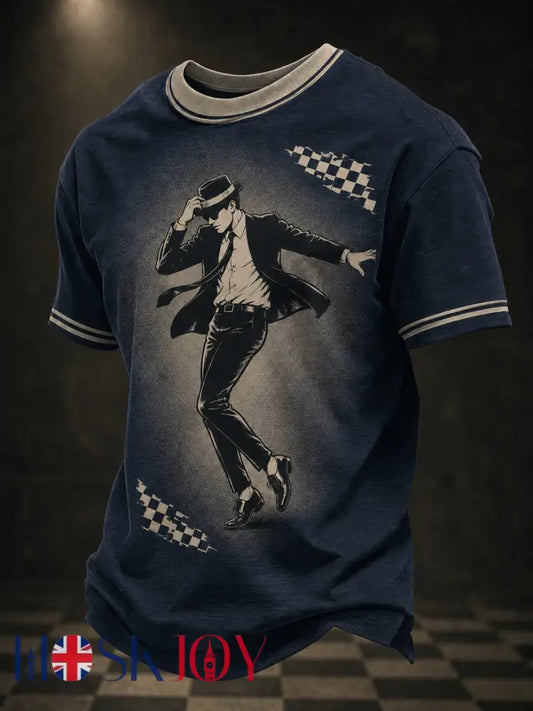Men’s Ska Revival Style Printed T-shirt - As picture / S