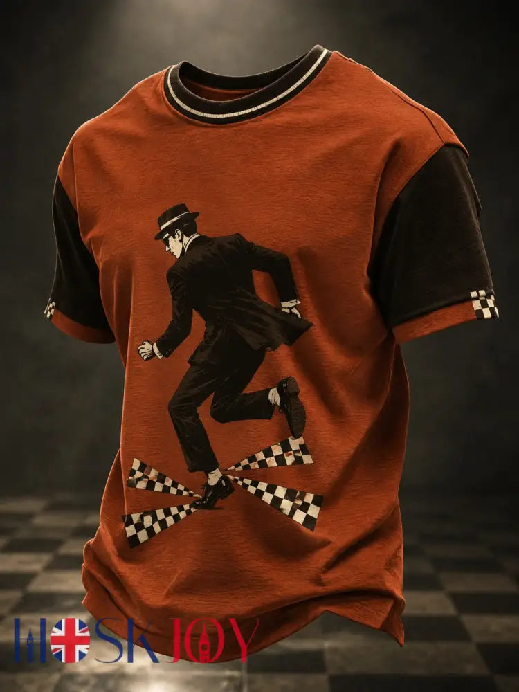 Men’s Ska Revival Style Printed T-shirt - As picture / S