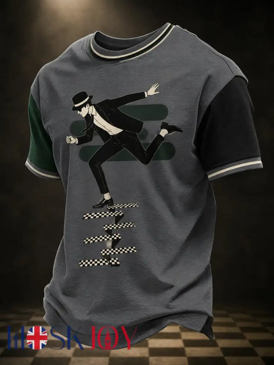 Men’s Ska Revival Style Printed T-shirt - As picture / S