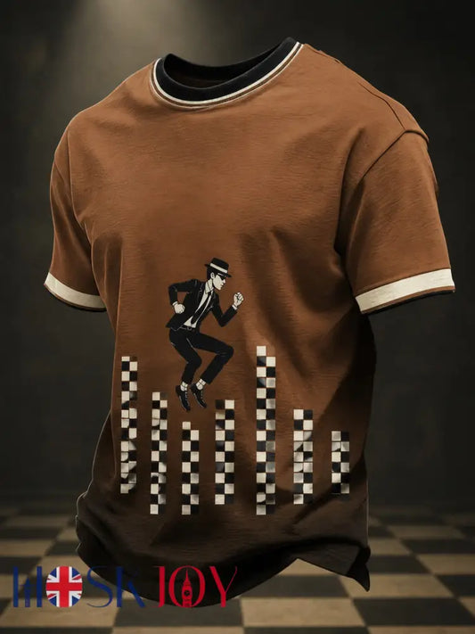 Men’s Ska Revival Style Printed T-shirt - As picture / S