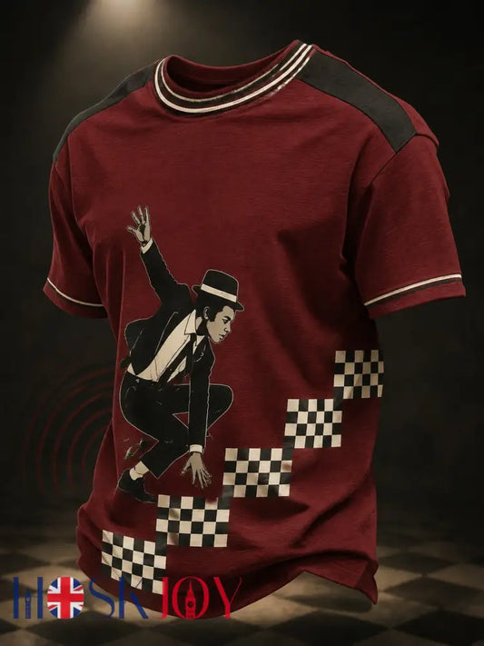 Men’s Ska Revival Style Printed T-shirt - As picture / S