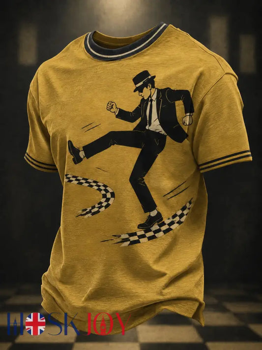 Men’s Ska Revival Style Printed T-shirt - As picture / S