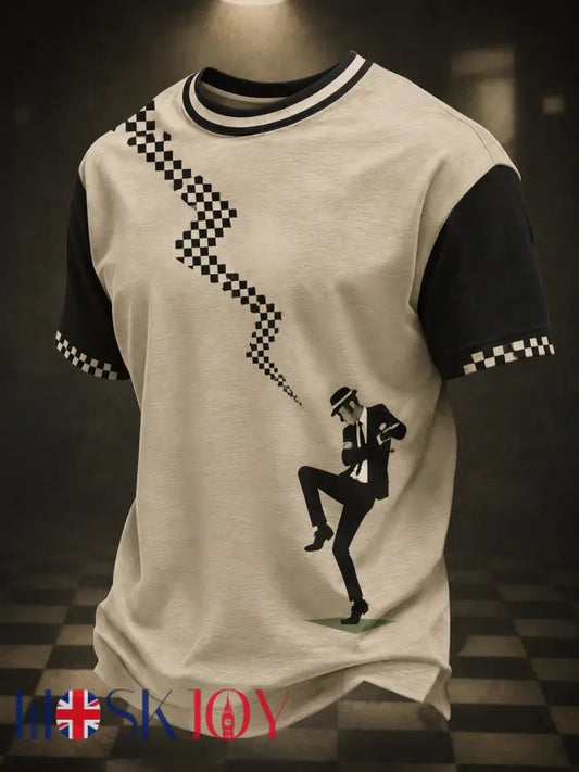 Men’s Ska Revival Style Printed T-shirt - As picture / S