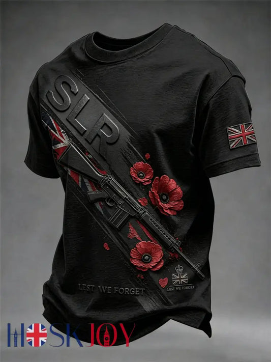 Men’s SLR Lest We Forget Printed short sleeves t-shirt - Black / S