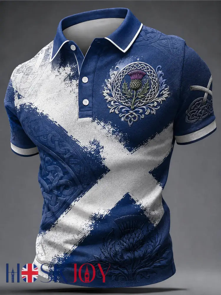 Men’s St Andrew’s Day Print Casual Top - As picture / S