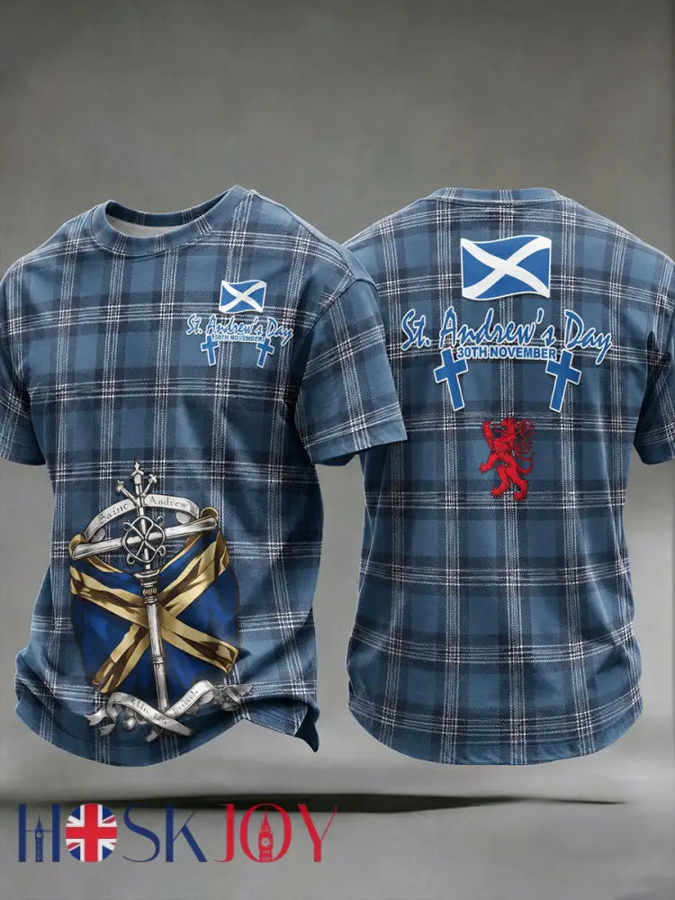 Men’s St Andrew’s Day Print T-shirt - Blue / S
