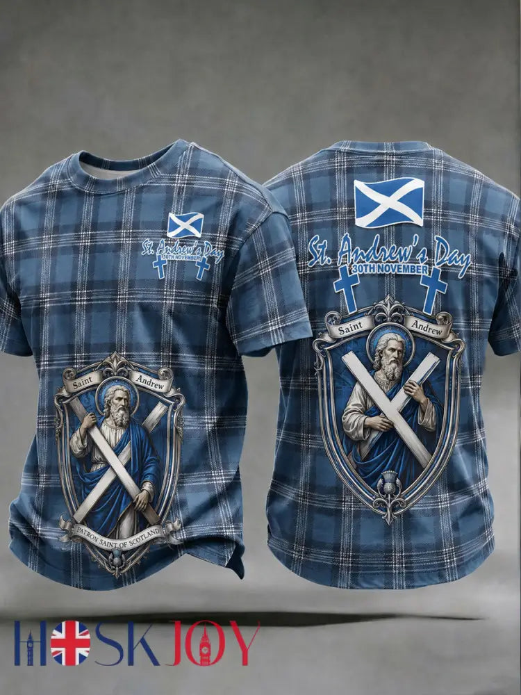 Men’s St Andrew’s Day Print T-shirt - Blue / S