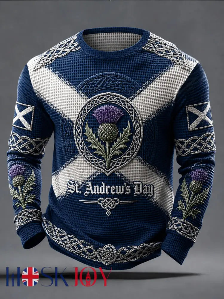 Men’s St Andrew’s Day Waffle Top - As picture / S