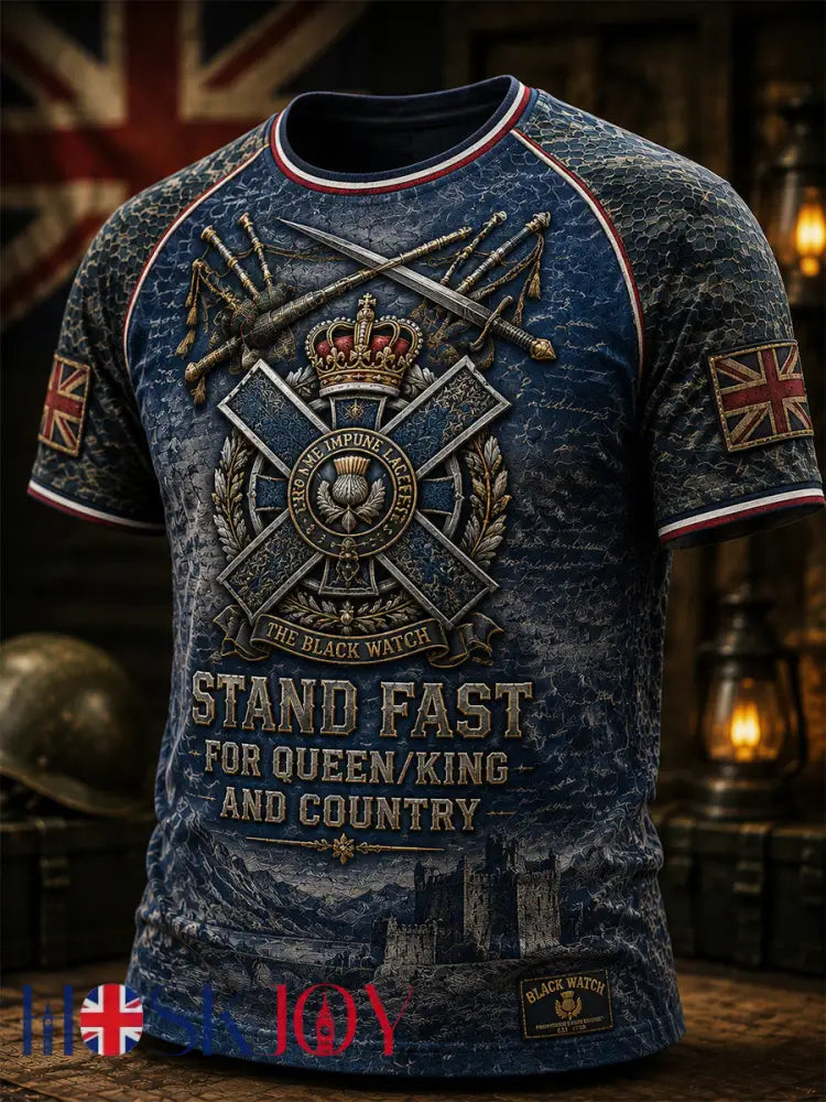Men’s STAND FAST · FOR QUEEN/KING AND COUNTRY Tee - Deep Blue / S