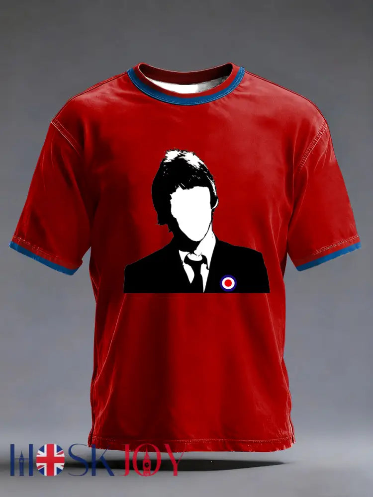 Men’s The Modfather Paul Weller short sleeves t-shirt - Red / S