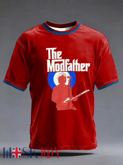 Men’s The Modfather Paul Weller short sleeves t-shirt - Red / S