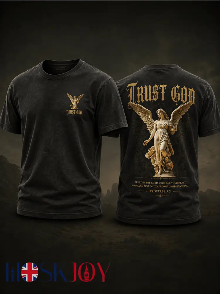 Men’s TRUST GOD short sleeves t-shirt - Black / S