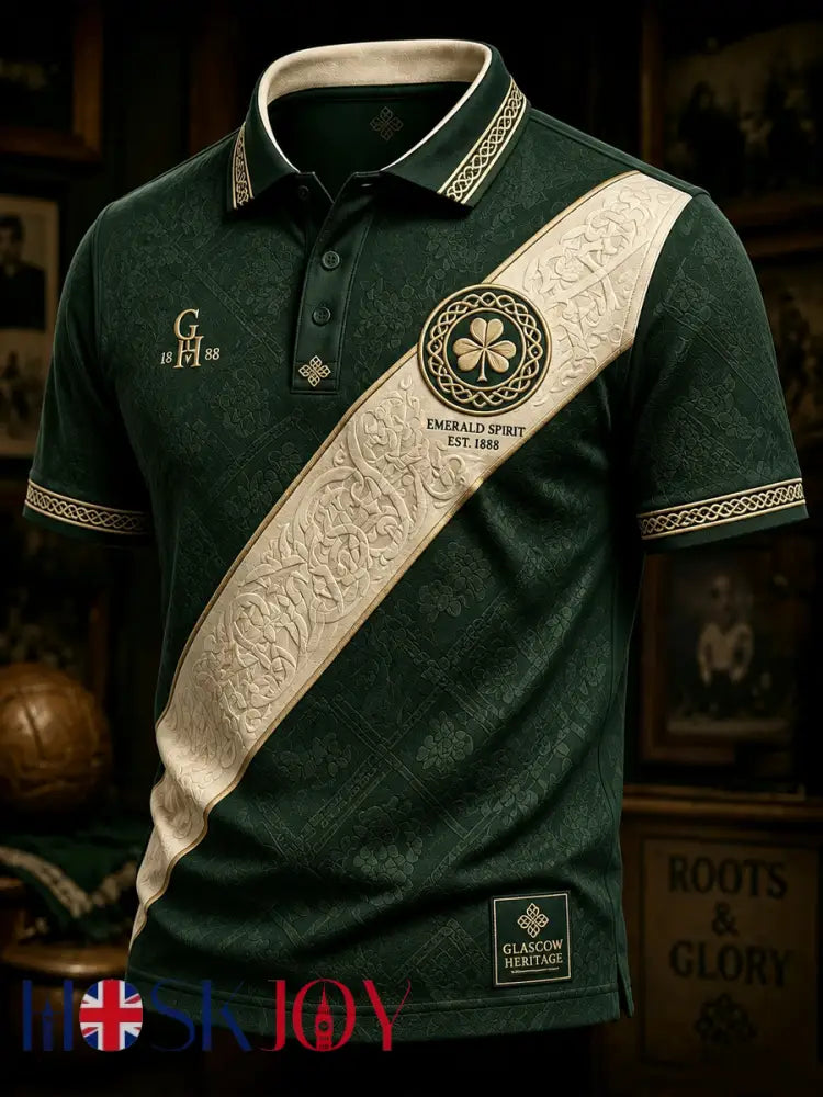 Men’s UK Football Lover Celtic Printed polo shirt - As picture / S