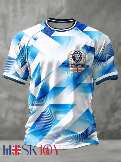 Men’s UK Football Lover England Printed short sleeve t-shirt - Blue / S