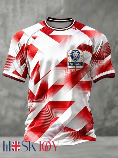 Men’s UK Football Lover England Printed short sleeve t-shirt - Red / S