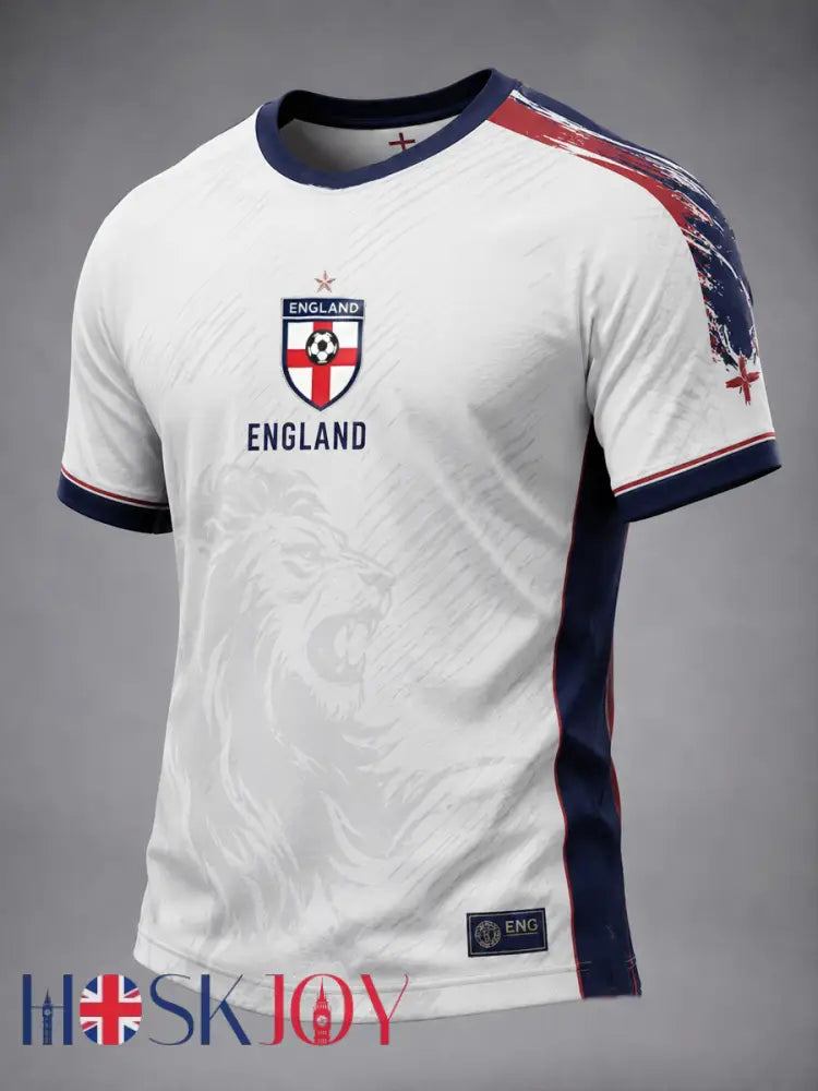 Men’s UK Football Lover England Printed short sleeve t-shirt - White / S