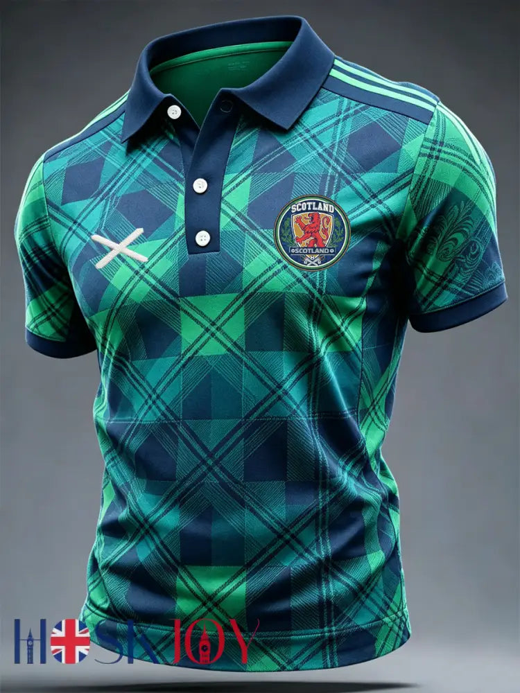 Men’s UK Football Lover Scotland Printed polo shirt - As picture / S