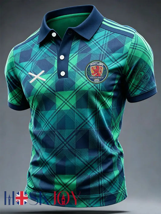 Men’s UK Football Lover Scotland Printed polo shirt - As picture / S