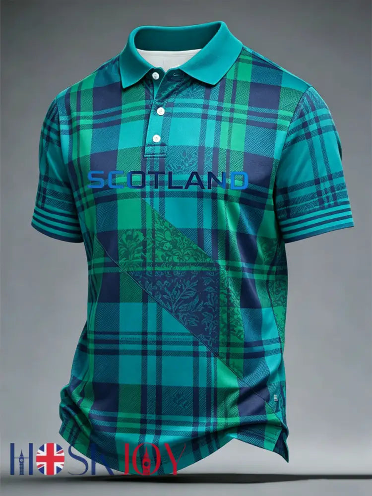 Men’s UK Football Lover Scotland Printed polo shirt - As picture / S