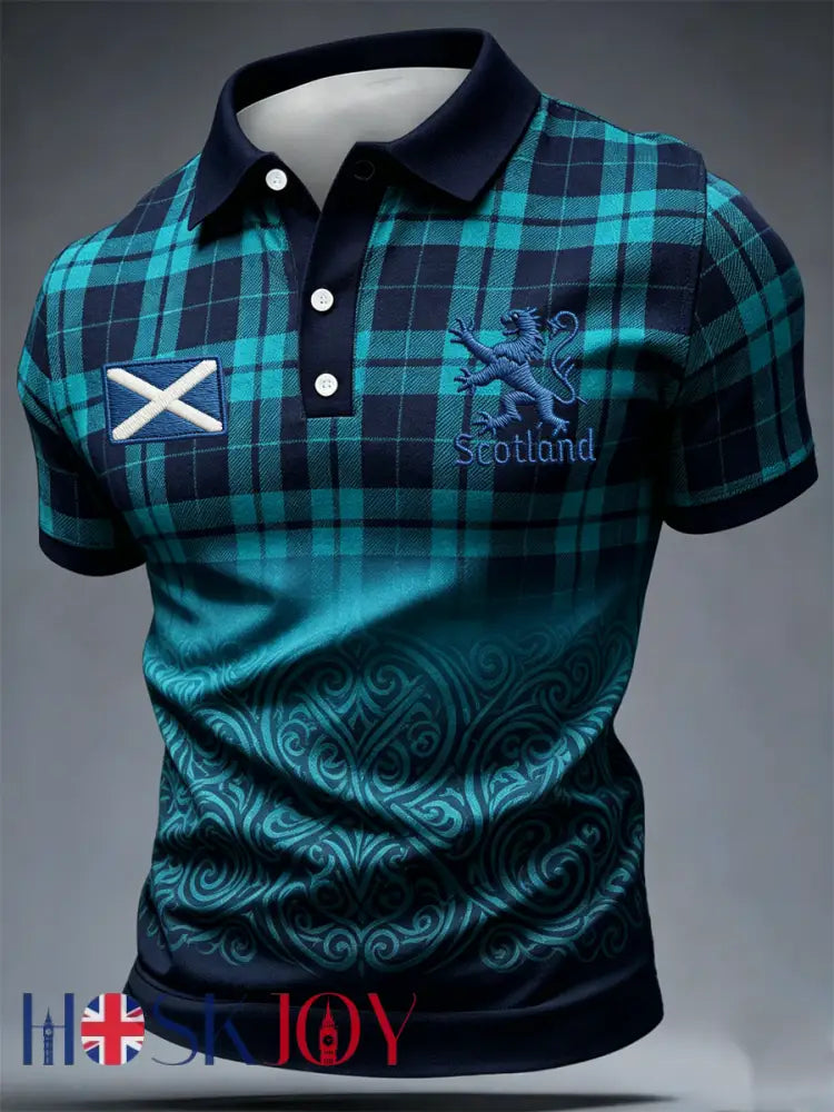 Men’s UK Football Lover Scotland Printed polo shirt - As picture / S