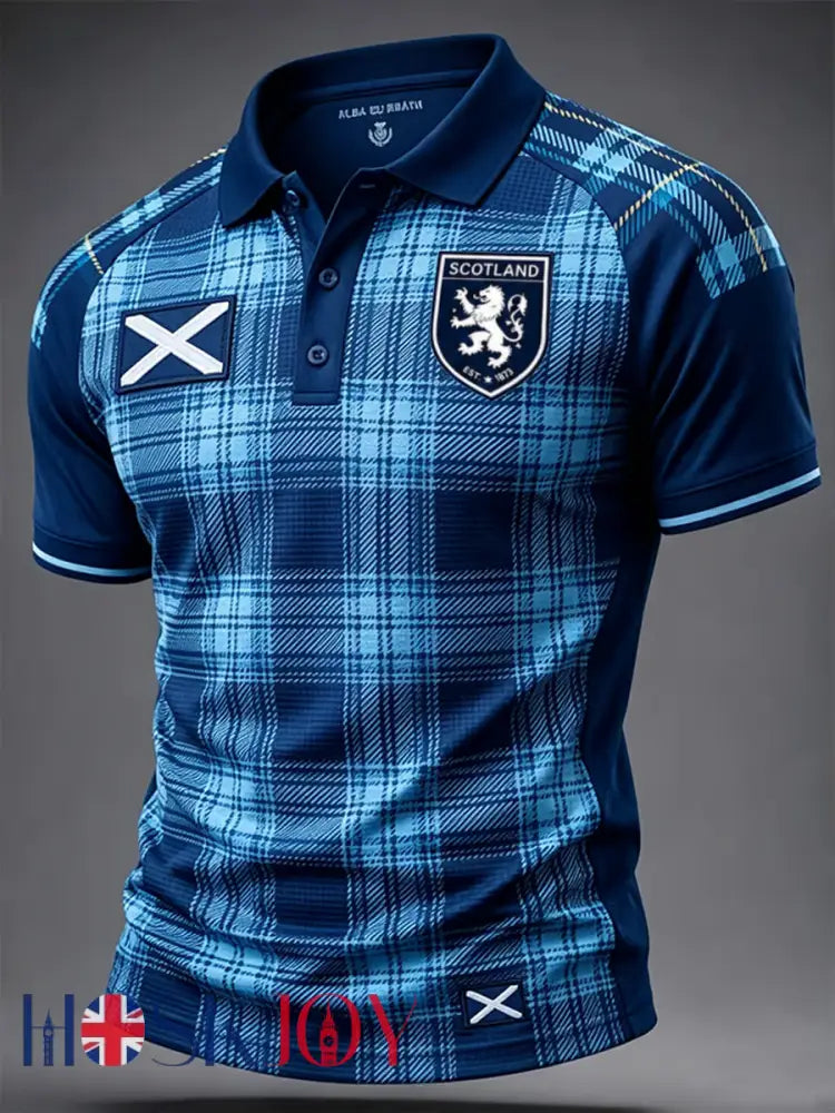 Men’s UK Football Lover Scotland Printed polo shirt - As picture / S