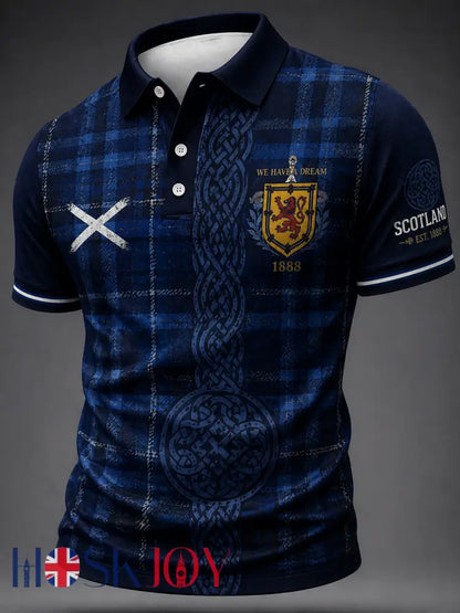 Men’s UK Football Lover Scotland Printed polo shirt - B / S