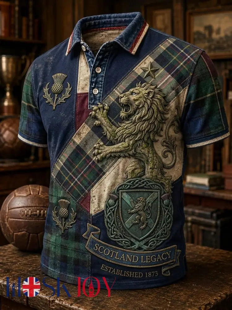 Men’s UK Football Lover Scotland Printed short sleeve t-shirt - Blue / S
