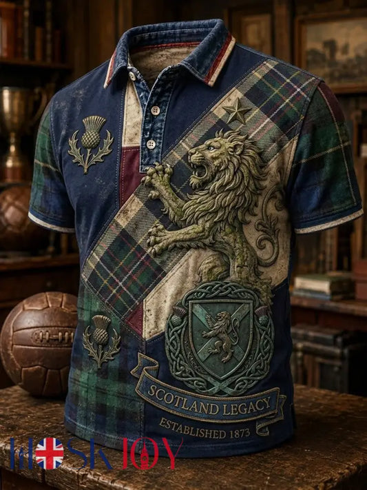 Men’s UK Football Lover Scotland Printed short sleeve t-shirt - Blue / S
