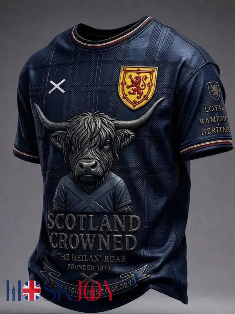 Men’s UK Football Lover Scotland Printed short sleeve t-shirt - Blue / S