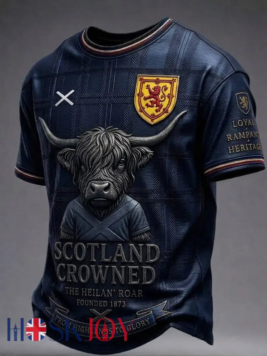 Men’s UK Football Lover Scotland Printed short sleeve t-shirt - Blue / S