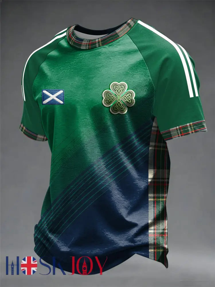 Men’s UK Football Lover Scotland Printed short sleeve t-shirt - Green / S
