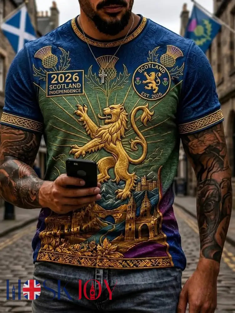 Men’s UK Football Lover Scotland Printed short sleeves t-shirt - As picture / S