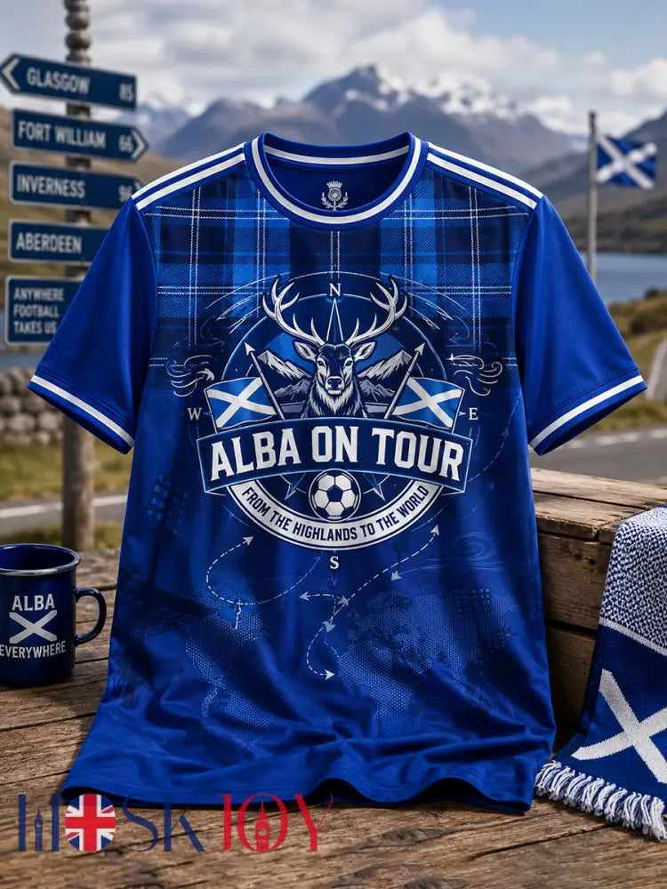 Men’s UK Football Lover Scotland Printed short sleeves t-shirt - Blue / S