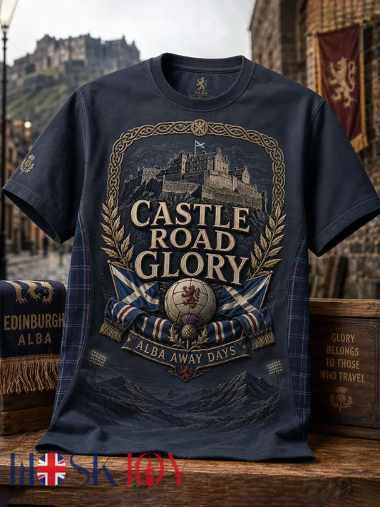 Men’s UK Football Lover Scotland Printed short sleeves t-shirt - Navy Blue / S