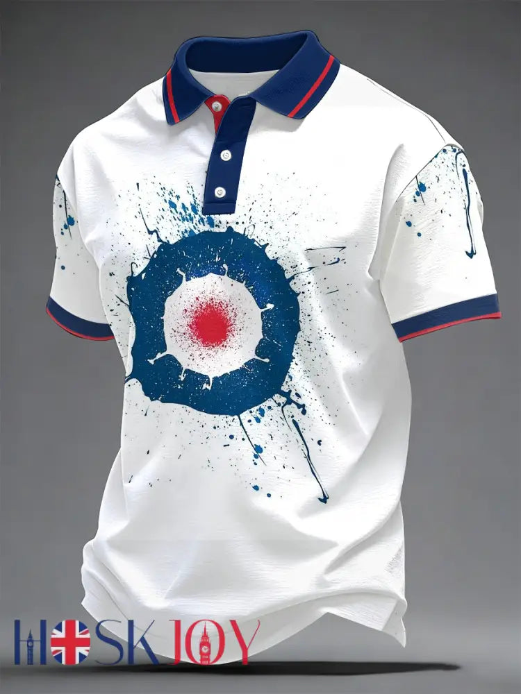 Men’s UK Mods Music Lover polo shirt - White / S