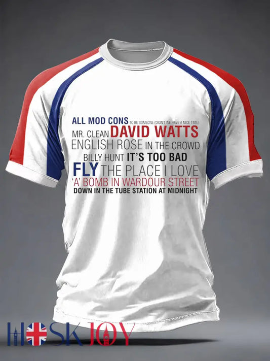 Men’s UK Mods Music Lover short sleeve t-shirt - White / S